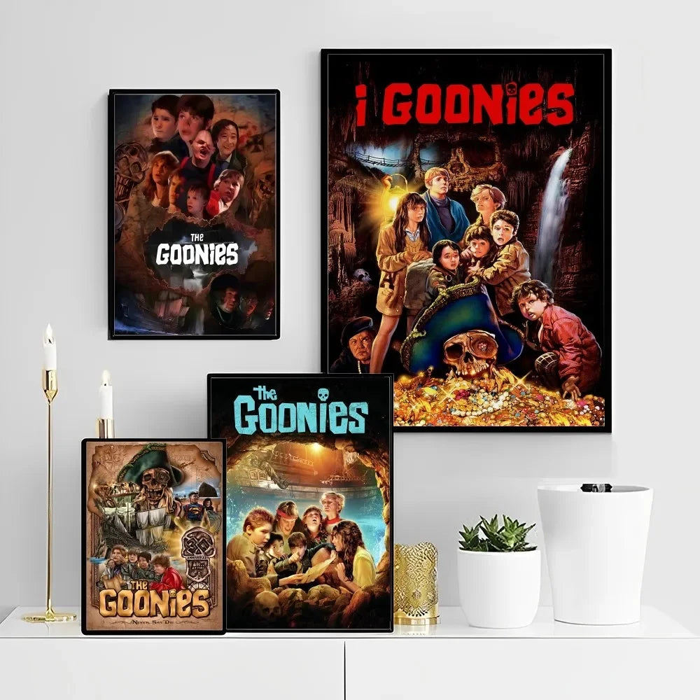 Goonies Movie Art Anime Posters Sticky Waterproof Paper Sticker Coffee House Bar Kawaii Room Decor