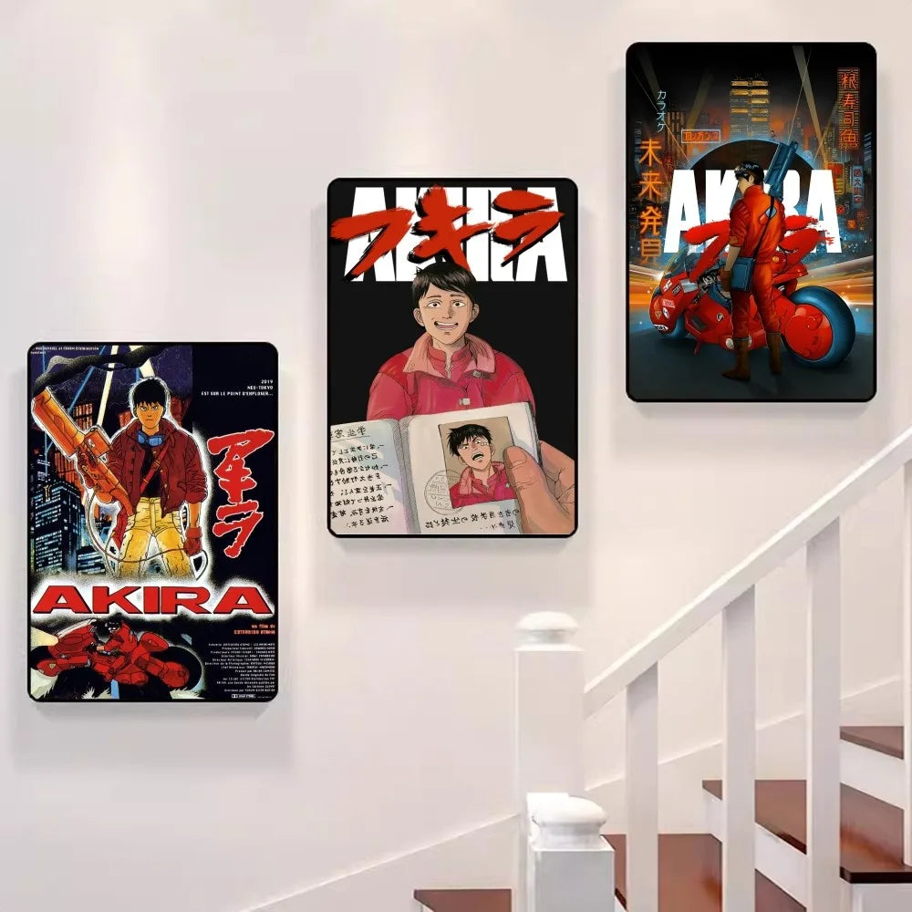 Colección de películas Akira Anime Posters Adhesivos de papel impermeables Adhesivos para cafeterías Bares Decoración de habitaciones kawaii