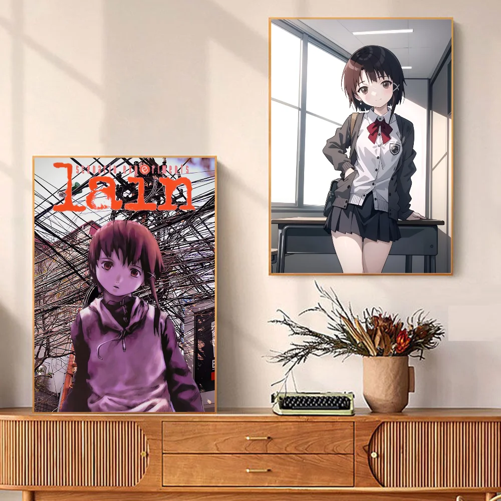 Serial Experiments Lain Vintage Posters Sticky Whitepaper Prints Posters Artwork Posters Wall Stickers