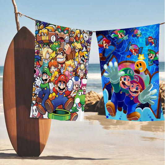 Anime Movie M-Marios Bowser Towel Microfiber Beach Towel Absorbent Quick dry Soft Yoga Swimming Resort Mountain Climbing Towel