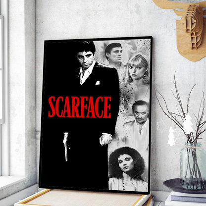 Scarface The World is Yours Movie Poster Movie Sticky Posters Retro Kraft Paper Sticker DIY Room Bar Cafe Art Wall Painting