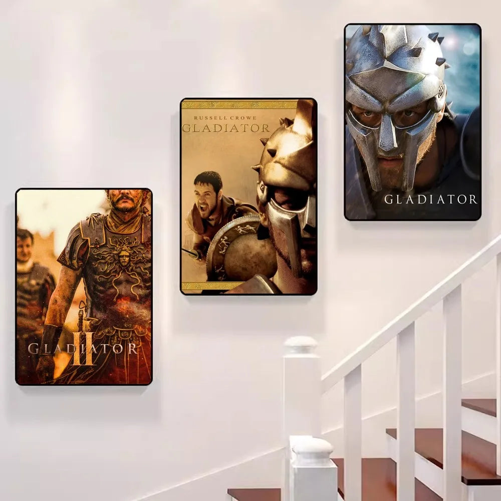 Gladiator Classic Movie Anime Posters Sticky Decoracion Painting Wall Art White Kraft Paper Wall Decor