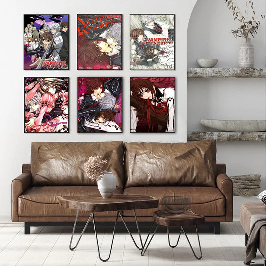 Vampire Knight Movie Sticky Posters Vintage Room Bar Cafe Decor Nordic Home Decor