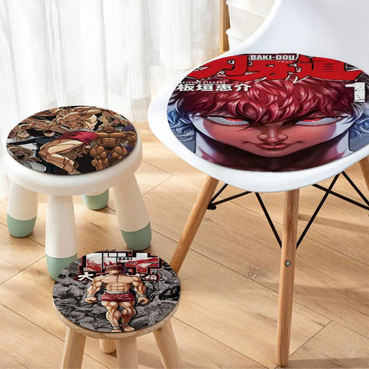 Japanese Anime Baki Hanma Comics Nordic Printing Chair Cushion Soft Office Car Seat Comfort Breathable 45x45cm Sofa Cushion