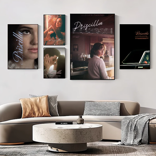 Priscilla Sofia Coppola 2023 New Movie Vintage Film Classic Movie Posters Waterproof Paper Sticker Coffee House Bar Decor Art