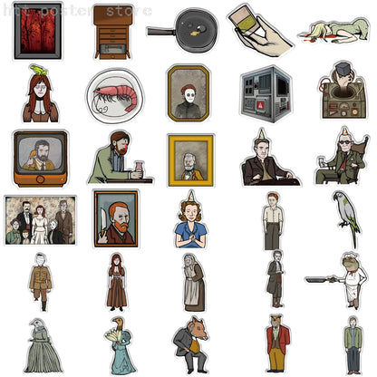 60pcs Cartoon Comics Rusty Lake Stickers for Luggage Scrapbook Firdge Decoration Retro Creative Funny Waterproof