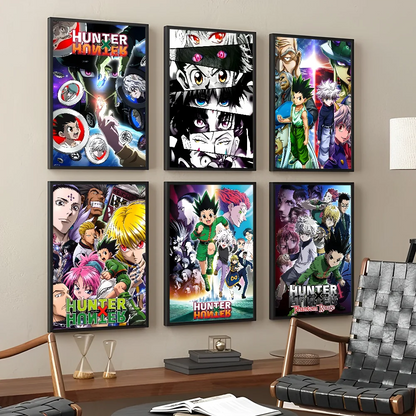 Hunter X Hunter Manga Anime  Anime Posters Sticky Whitepaper Sticker DIY Room Bar Cafe Kawaii Room Decor