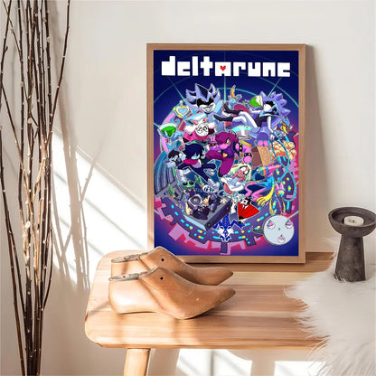 Deltarune ゲーム 高品質プリントとポスター 防水紙ステッカー コーヒーハウス バー ポスター ウォールステッカー