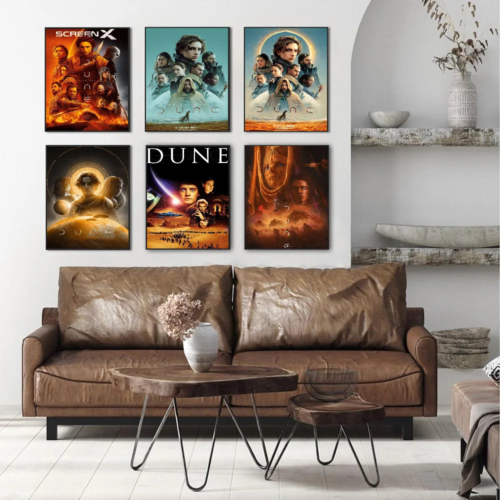 Dune Part 2 2024 Sci-fi Movie Classic Anime Poster Waterproof Paper Sticker Coffee House Bar Room Wall Decor