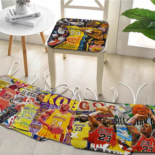 Famous Basketball Player Basketball Celebrities Art Chair Cushion Soft Office Car Seat Comfort Breathable 45x45cm Sofa Decor