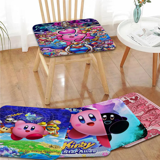 Cojín de tela con estampado nórdico de dibujos animados lindo K-Kirby, antideslizante, para sala de estar, sofá, taburete para estudiantes, tatami, asiento de oficina