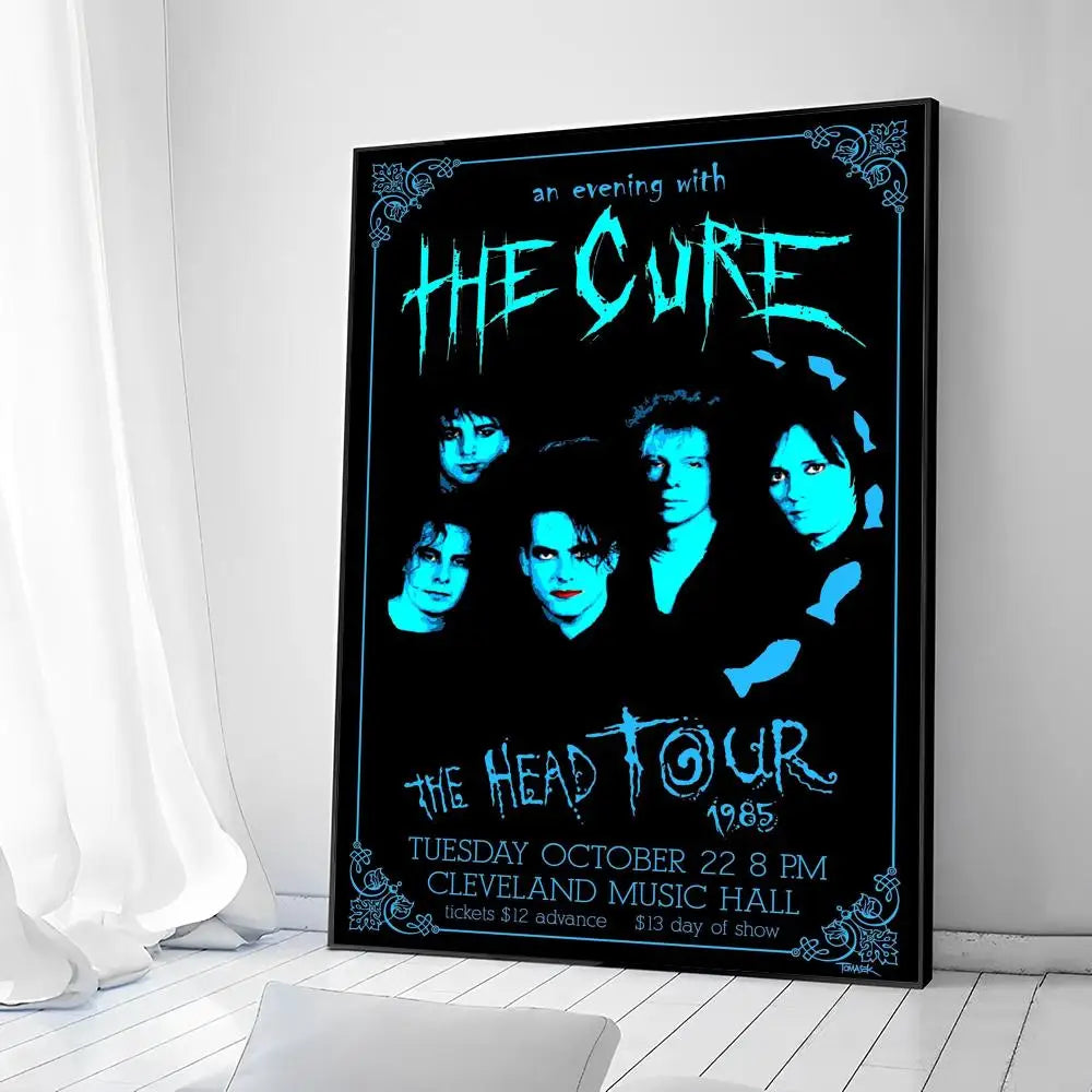 The Cure Posters Waterproof Paper Sticker Self-adhesive Art Poster Kraft Paper Sticker DIY Room Bar Cafe Decorative Painting