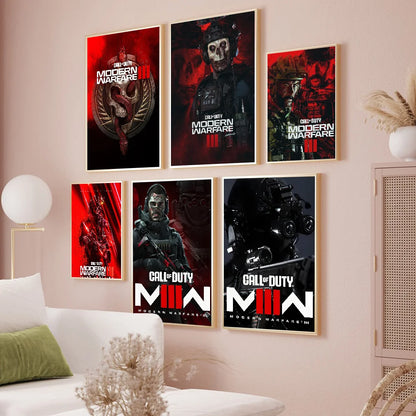 Pósteres de películas clásicas Call of Duty M-Modern W-Warfare III, póster de calidad HD, arte de pared, pintura, estudio, decoración nórdica para el hogar