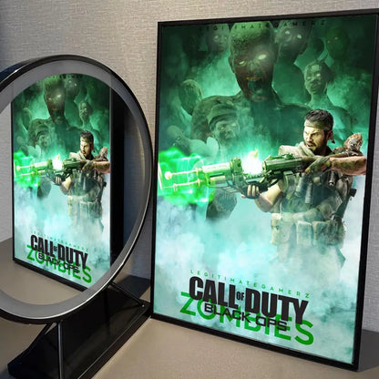 C-Call Of D-Duty game Classic Movie Posters Fancy Wall Sticker for Living Room Bar Aesthetic Painting Decoration Room Wall Decor