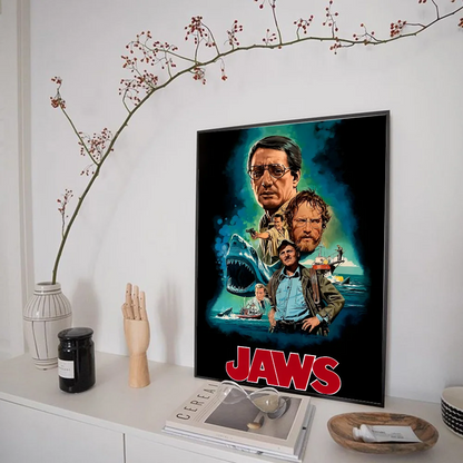 Pósteres de anime de la película JAWS, pegatinas adhesivas de papel impermeables para cafeterías, bares, decoración de habitaciones kawaii