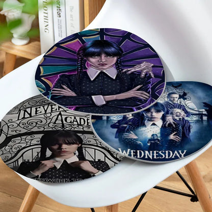 American Movie TV W-Wednesday A-Addams Square Stool Pad Patio Home Kitchen Office Chair Seat Cushion Pads Sofa Seat 40x40cm Sofa