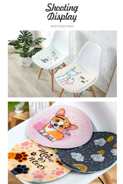 Abstract Line Geometry Curve Girl Modern European Stool Pad Patio Home Kitchen Office Chair Seat Cushion Pads Sofa Seat  Mat Pad