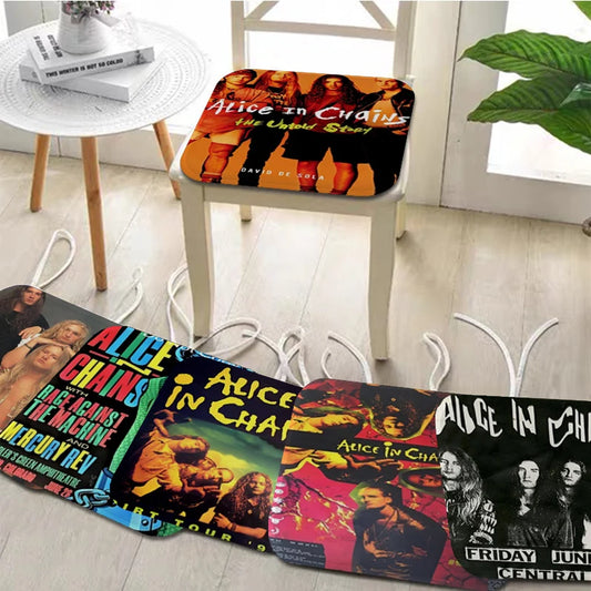 Alice In Chains Square Seat Cushion Office Dining Stool Pad Sponge Sofa Mat Non-Slip Seat Mat