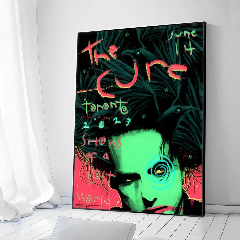 The Cure Posters Waterproof Paper Sticker Self-adhesive Art Poster Kraft Paper Sticker DIY Room Bar Cafe Decorative Painting