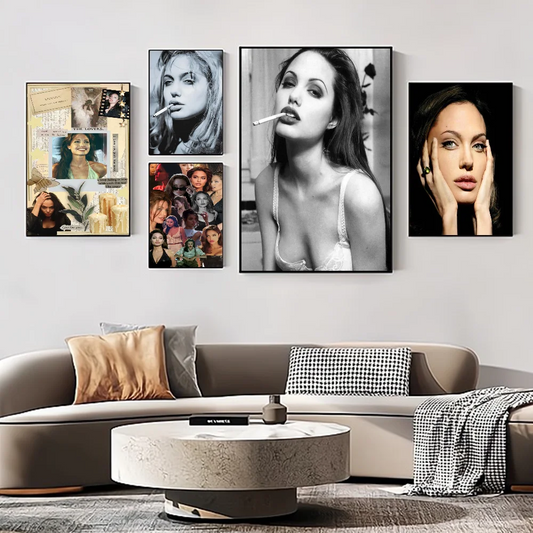 Angelina Jolie Vintage Vintage Posters Sticky Vintage Room Home Bar Cafe Decor Kawaii Room Decor