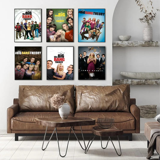 the Big Bang Theory Classic Movie Posters Vintage Room Bar Cafe Decor Nordic Home Decor