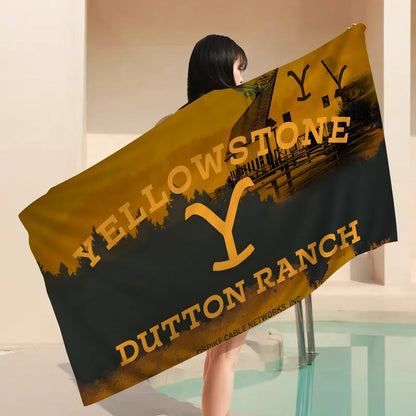 Yellowstone Dutton Ranch Towel Microfiber Beach Towel Absorbent Quick dry Soft Yoga Swimming Resort Mountain Climbing Towel