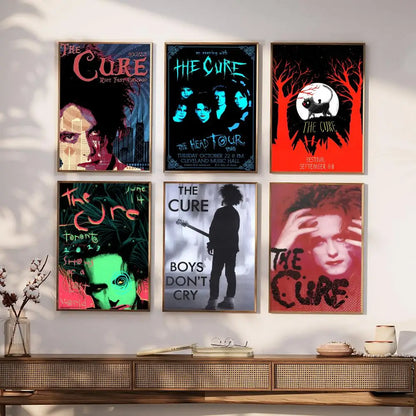 The Cure Posters Waterproof Paper Sticker Self-adhesive Art Poster Kraft Paper Sticker DIY Room Bar Cafe Decorative Painting