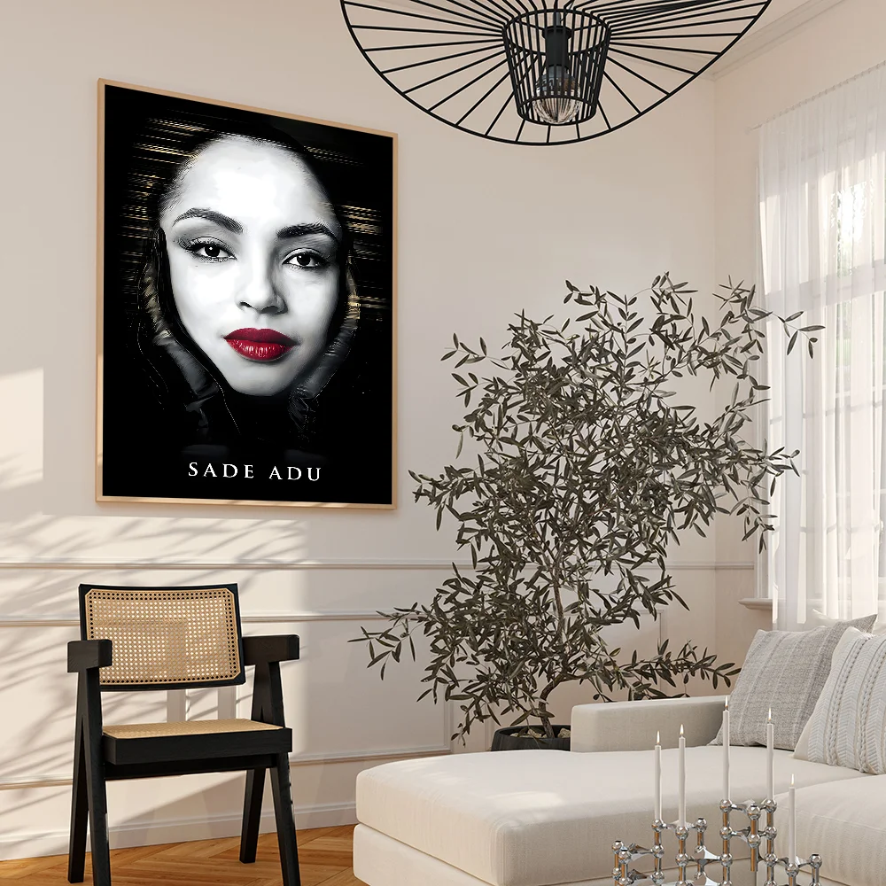 Pósteres de películas de la banda S-Sade Adu Singer, calcomanías de pared elegantes para sala de estar, bar, pintura estética, decoración de pared de habitación