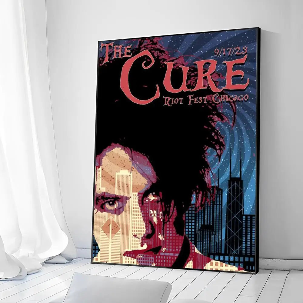 The Cure Posters Waterproof Paper Sticker Self-adhesive Art Poster Kraft Paper Sticker DIY Room Bar Cafe Decorative Painting