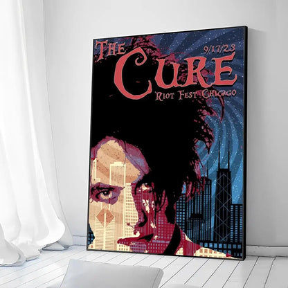 The Cure Posters Waterproof Paper Sticker Self-adhesive Art Poster Kraft Paper Sticker DIY Room Bar Cafe Decorative Painting