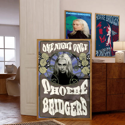 Álbum de música de la cantante Phoebe Bridgers, canciones populares, carteles adhesivos de películas, pegatinas de papel blanco, carteles para bricolaje, bar, cafetería, pegatinas de pared