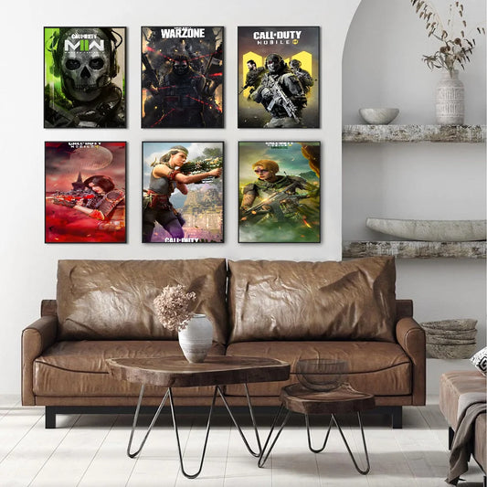 C-Call Of D-Duty game DIY Sticky Poster Vintage Room Bar Cafe Decor Home Decor