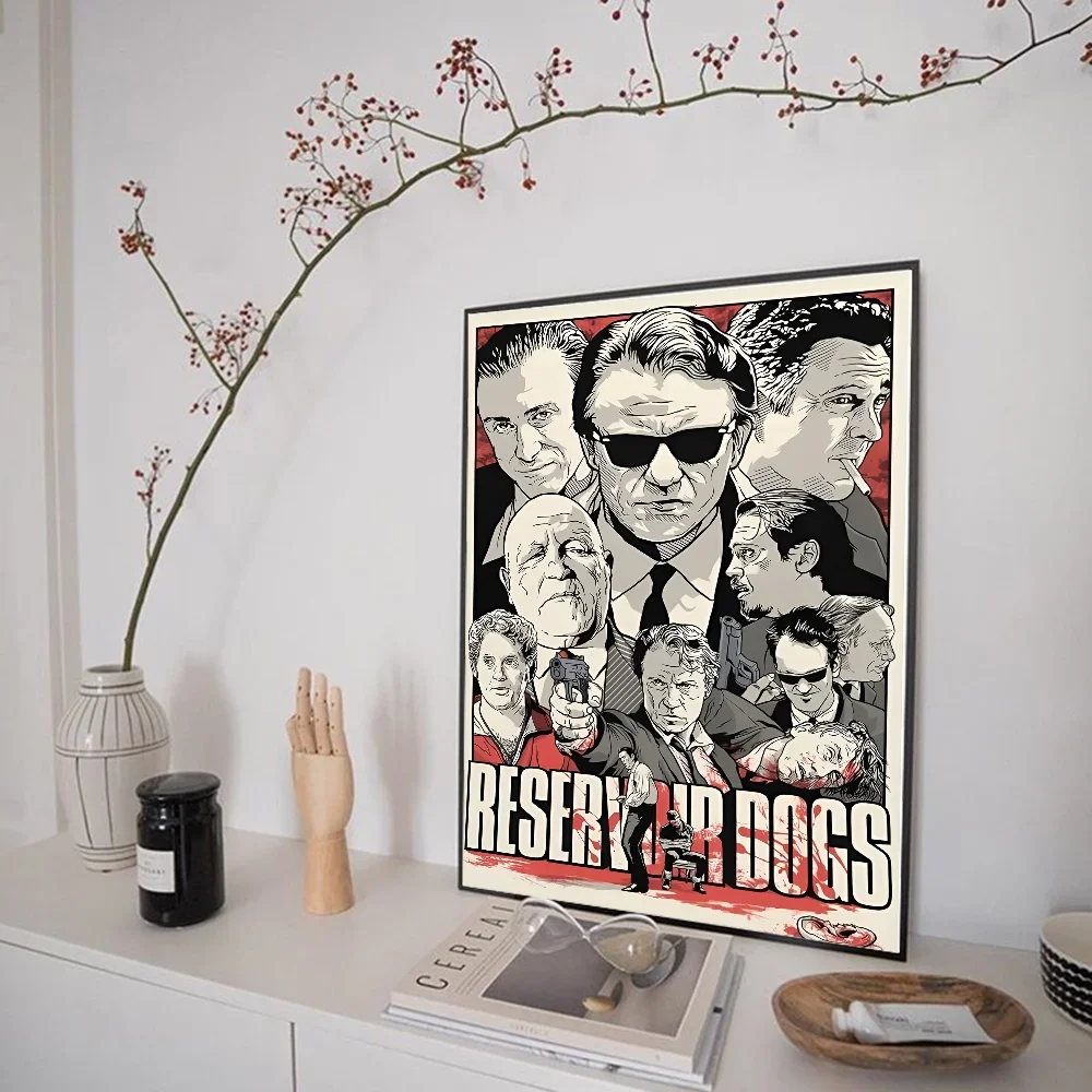 American Movie Reservoir Dogs Canvas Painting DIY Sticky Poster Fancy Wall Sticker for Living Room Bar Decoration Wall Decor