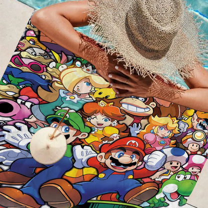 Anime Movie M-Marios Bowser Towel Microfiber Beach Towel Absorbent Quick dry Soft Yoga Swimming Resort Mountain Climbing Towel