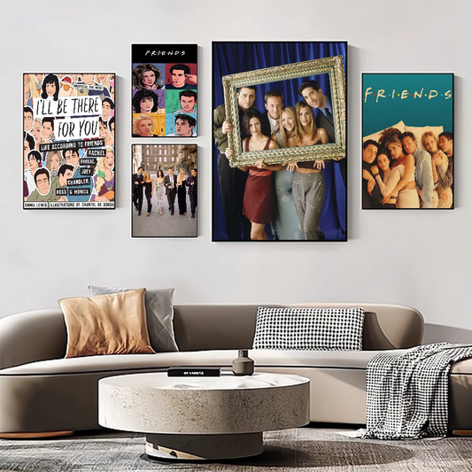 Friends TV Show Anime Posters Sticky Whitepaper Prints Posters Artwork Kawaii Room Decor