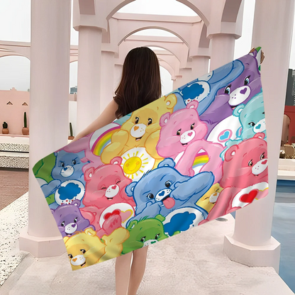 C-CARE-BEARS Towel Microfiber Beach Towel Absorbent Quick dry Soft Yoga Swimming Resort Mountain Climbing Towel