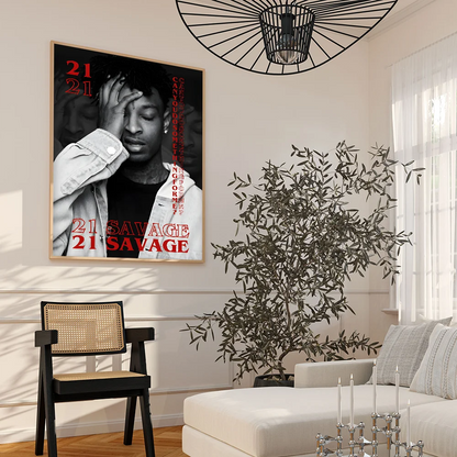 Rapper American Dream 21 S-Savage Wall Poster Prints Nordic Canvas Painting  for Living Room Bar Gaming Boy Room Home Decoration