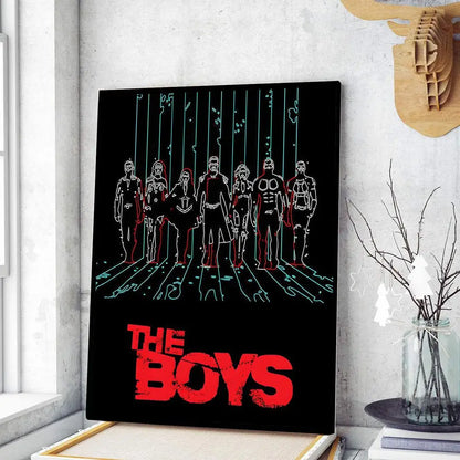 The Boys Anime Whitepaper Poster Fancy Wall Sticker for Living Room Bar Decoration Decor Art Wall Stickers Aesthetic Painting