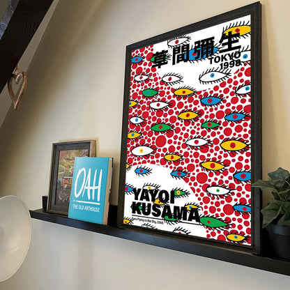 Yayoi Kusama Art Anime Posters Sticky Waterproof Paper Sticker Coffee House Bar Kawaii Room Decor