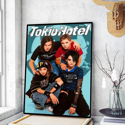 Tokio Hotel Band Poster Movie Sticky Posters Retro Kraft Paper Sticker DIY Room Bar Cafe Aesthetic Art Wall Painting