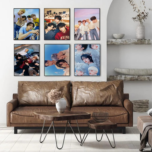 Kpop T-Tomorrow X T-Together TXT Anime Posters Sticky HD Quality Poster Wall Art Painting Study Wall Decor