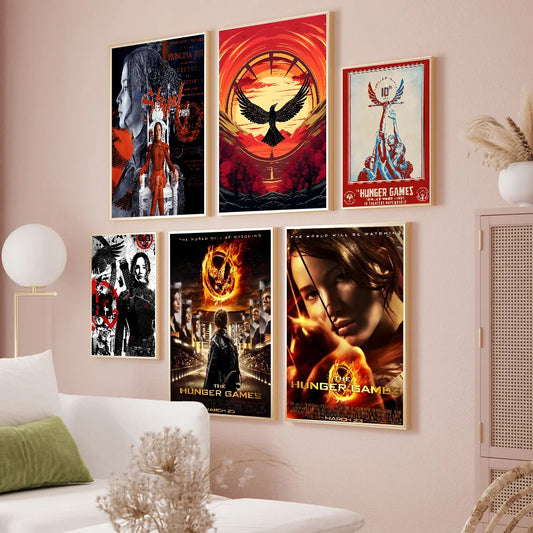 Film The Hunger Games Classic Vintage Posters Decoracion Painting Wall Art White Kraft Paper Kawaii Room Decor