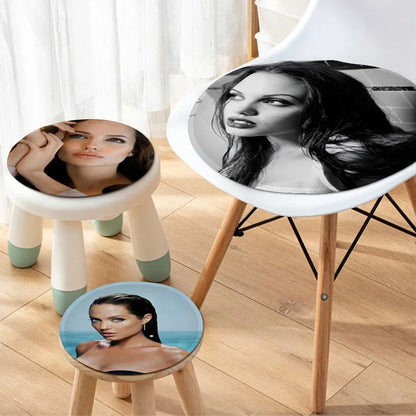 Cojín de silla con lazo de Angelina Jolie, suave, cómodo, transpirable, para oficina, asiento de coche, 45 x 45 cm