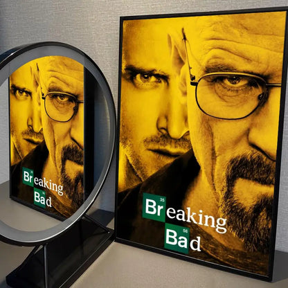 Pósteres de películas de Breaking Bad, pósteres de anime, pegatinas de pared elegantes para sala de estar, bar, estudio, hogar, sala de estar, decoración