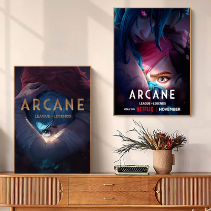 A-Arcane L-League of L-Legends Self-adhesive Art Poster Whitepaper Prints Posters Artwork Aesthetic Art Wall Painting