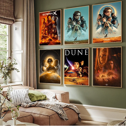 Dune Part 2 2024 Sci-fi Movie Classic Anime Poster Waterproof Paper Sticker Coffee House Bar Room Wall Decor