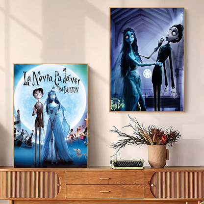 C-Corpse Bride Cartoo DIY Sticky Poster Fancy Wall Sticker for Living Room Bar Decoration Wall Decor