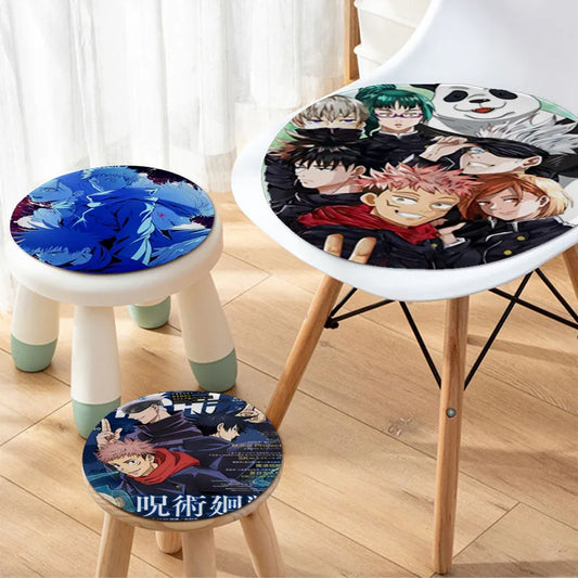 Jujutsu Kaisen Anime Four Seasons Fabric Cushion Non-slip Living Room Sofa Decor Students Stool Tatami Office Chair Mat Pad