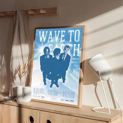 Póster en papel blanco con diseño de Wave To Earth, estilo retro, adhesivo de papel Kraft, para juegos, bricolaje, para habitación, bar, cafetería, decoración del hogar