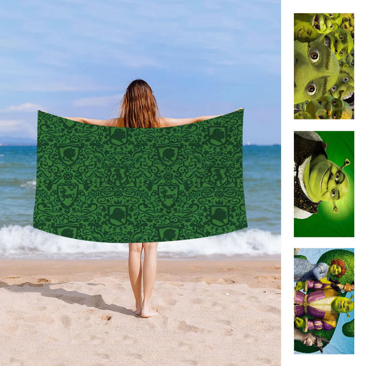 Anime S-Shrek moive Towel Microfiber Beach Towel Absorbent Quick dry Soft Yoga Swimming Resort Mountain Climbing Towel